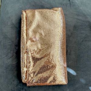 Round rose gold sequin table cloth 108 in